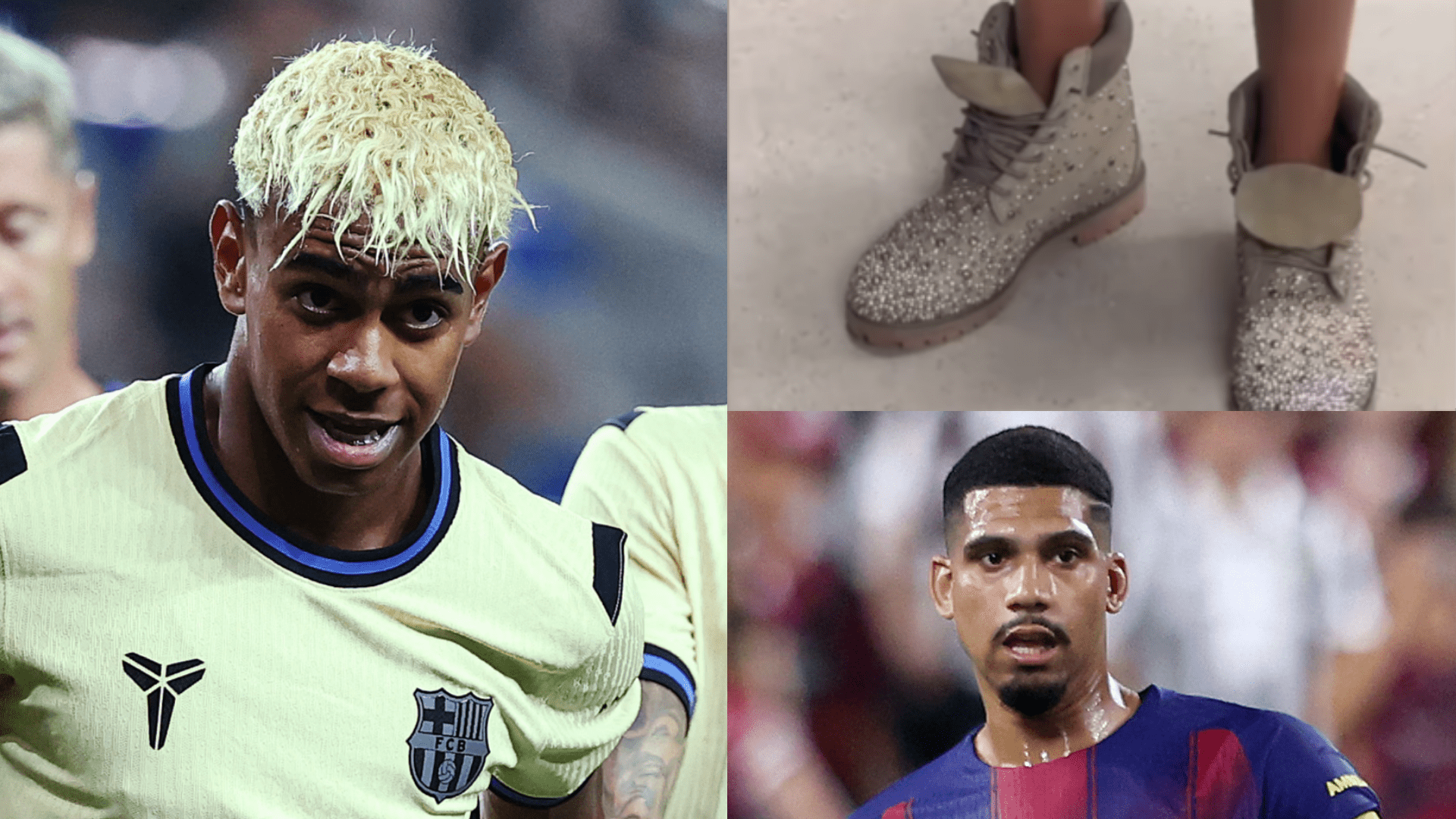 نجم برشلونة يدافع عن أحذيته المبهرة وسط سخرية زميله في الفريق