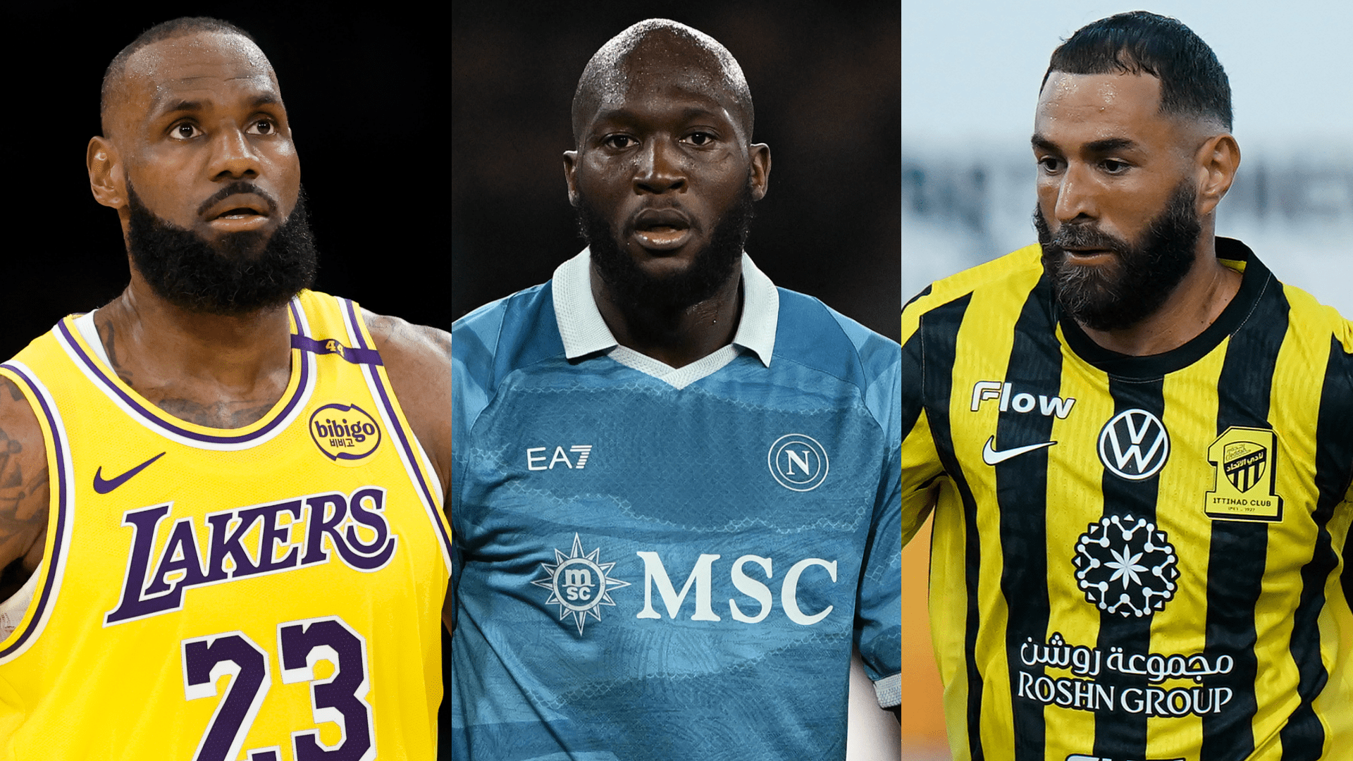 روميلو لوكاكو يتجاهل ليونيل ميسي وكريستيانو رونالدو لصالح ليبرون جيمس وكريم بنزيمة بينما يختار مهاجم نابولي نماذج يحتذى بها في طول العمر