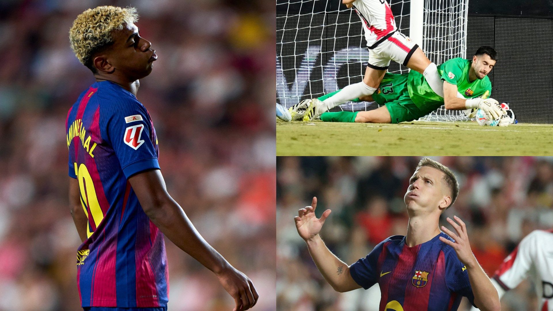 تقييمات لاعبي برشلونة ضد رايو فاليكانو: تصديات خوان جارسيا الحاسمة تضمن تعادلًا مثيرًا، بينما أهدر داني أولمو ورافينيا فرصًا حاسمة، وأثار لامين يامال جدلًا